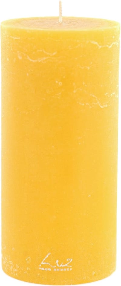 Rasteli Luz Your Kaars Cilinder Geel-Oker Geel D 9 cm H 19 cm