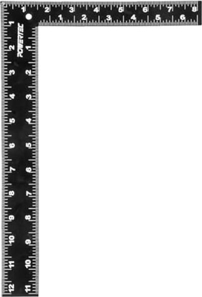 L-vierkante liniaal 8" x 12" voor houtbewerking - Nauwkeurig en veelzijdig gereedschap voor timmerwerk en bouw
