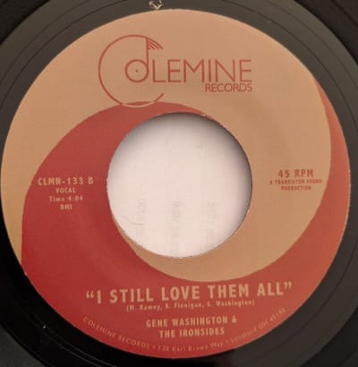 Gene Washington & The Ironsides - Next To You / I Still Love Them All (7" Single) (Coloured Vinyl)
