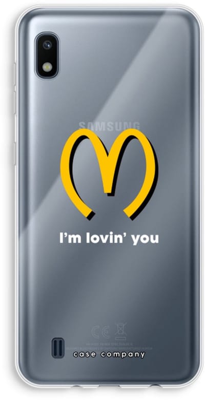 Case Company® - Hoesje geschikt voor Samsung Galaxy A10 hoesje - I'm lovin' you - Soft Cover Telefoonhoesje - Bescherming aan alle Kanten en Schermrand