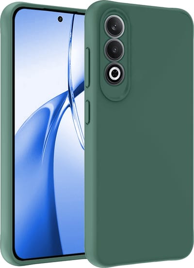 Hoesje - Geschikt voor OnePlus Nord CE4 - Sterk & Shockproof - Siliconen Case - Hoes Cover - Telefoonhoes - Donkergroen