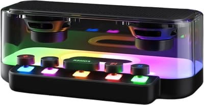 Draagbare Speaker - Draadloze Audio - Muziek Luisteren - Dynamische RGB Verlichting - 10 x 13 x 10 cm - Zwart