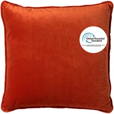 Dutch Decor FINNA - sierkussen 45x45 cm - Eco Line - 100% gerecycled - Potters Clay - oranje - Inclusief binnenkussen - Luxe kussens voor woonkamer & bank