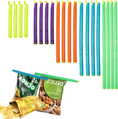 Herbruikbare keukenzakken met sluitclips - 20 stuks, ideaal voor voedselopslag en organisatie