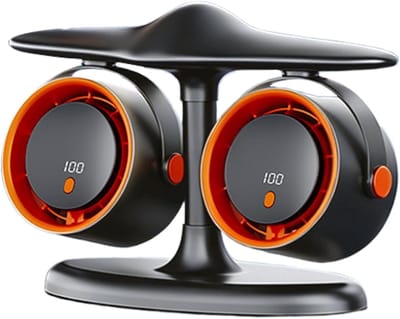 Jet-engine-bureauventilator voor mannen, vaders, piloten, tech-liefhebbers | 18-uur batterijduur, turboventilator, USB-C-oplaadbare tafelventilator – hoogwaardig luchtvaartturbine kantoordecor.L