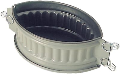 Pasteivorm Ovaal - Taartvorm Quiche - Zelf Bakken - Antiaanbaklaag Gecoat - 21 cm - Zwart