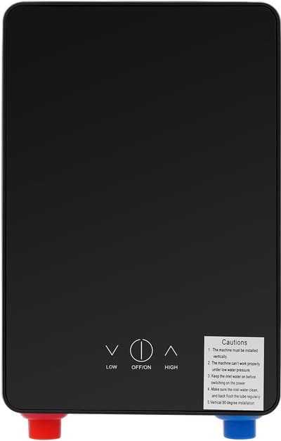 Elektrische Doorstroomboiler - Directe Verwarmer - Direct Warm Water - Snelle Verwarming 3 Sec - 6500W - Zwart