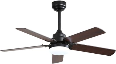 Plafondventilator - Met LED Verlichting en Afstandsbediening – ventilator - Ultra Stille DC Motor, Energiezuinig, 6 Snelheden, Timer & Lichtgeheugen, Laag Profiel Plafondventilator voor Slaapkamer en Woonkamer