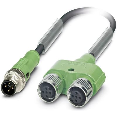 Phoenix Contact 1436217 Sensor/actuator connector, geassembleerd M12 Aantal polen (sensoren): 4 Adapter, Y-vorm 0.60 m 1 stuk(s)