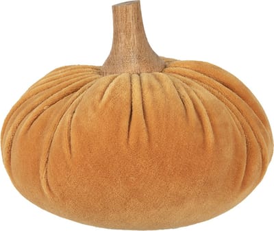 Clayre & Eef Decoratie Pompoen Ø 15x12 cm Oranje Polyester Herfst decoratie