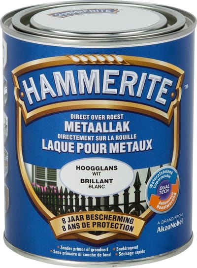 Hammerite - Metaallak Hoogglans - Wit - 0,75 L