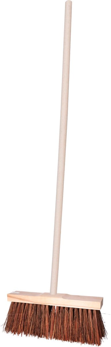 Sorex Straatbezem Natural voor buiten - Bezemkop 29 cm - met natuurvezels mix - Houten steel 120 cm