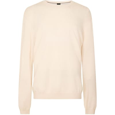 Boss Heren Crew Neck Regular Sweatshirt met lange mouwen (Wit)
