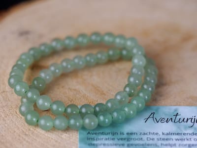 Aventurijn Armband 6mm, Groen Aventurijn, edelsteen - Perfect cadeau voor vrouwen - Inclusief uitleg - Spiritueel - Aventurine - Creativiteit - Inspiratie - Beter Slapen - Ontspanning - 100% NATUURLIJK