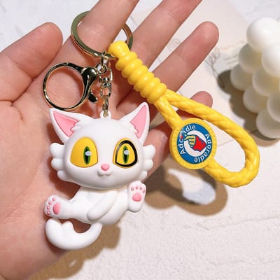 Kawaii Suzume No Tojimari Daijin Chat Porte-clés Figurine Anime Action Poupée de Bureau Collection Jouet pour Enfant Cadeau yellow
