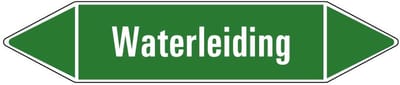 Waterleiding leidingmarkering op vel 126 x 26 mm - 5 per vel