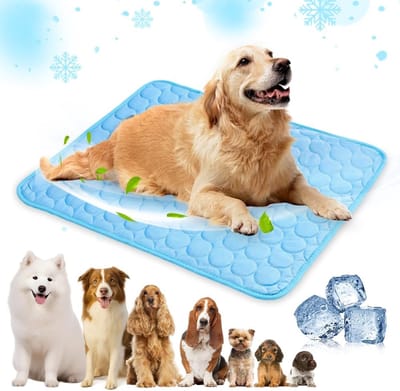 VHV-Koelmat Hond XL - Honden Koelmat - Koelende Mat voor Honden en Katten - Wasbare Koelpad voor Zomer - Blauw