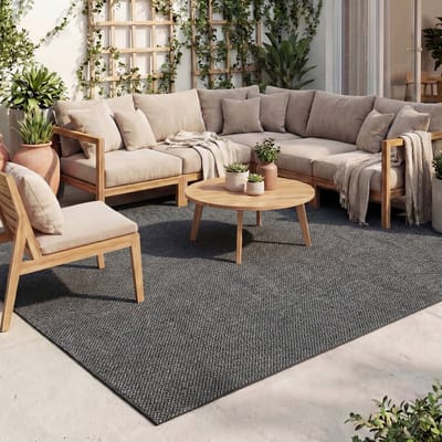 Fraai Buitenkleed - Malta Arrow Zwart - 160x230cm