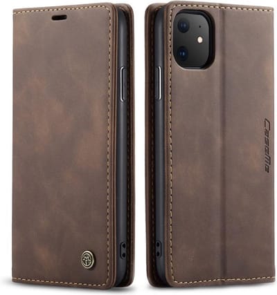 Luxe PU leren Bookcase geschikt voor Apple iPhone 11 Pro | Hoogwaardig Leren Hoesje | Lederen Wallet Case | Kaarthouder | Portemonnee | Bruin