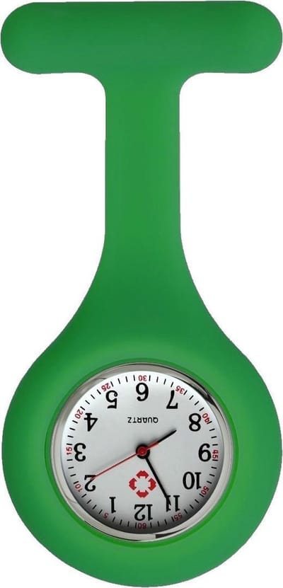 Fako® - Verpleegstershorloge - Zusterhorloge - Verpleegster Horloge - Siliconen Uni - Groen