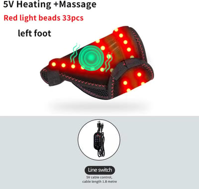 Elektrisch Enkelmassageapparaat met Warmte en Trillingen – Verwarmde Enkelbrace tegen Pijn, Verstuikingen en Gewrichtsklachten – 3 Massagestanden
