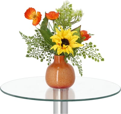 Handgebonden Kunstboeket Sunny Barcelona - Oranje/Geel 34cm