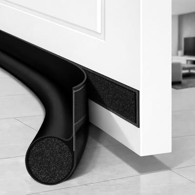 Deurklink Tochtstopper - Tochtrol Deur - Tocht Buiten Houden - Verstelbare Afsluiting - Tot 32 inch - Zwart