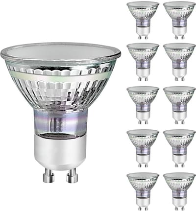 NETTLIFE GU10 LED - LED Lampen - Transparant - Ø 5 cm - Filament lamp - 3000K Warm Wit Licht - 3W(vervangt 30W) - Vintage Gloeilamp - Stralingshoek 110° - mat Lichtborn - 10 Stuks