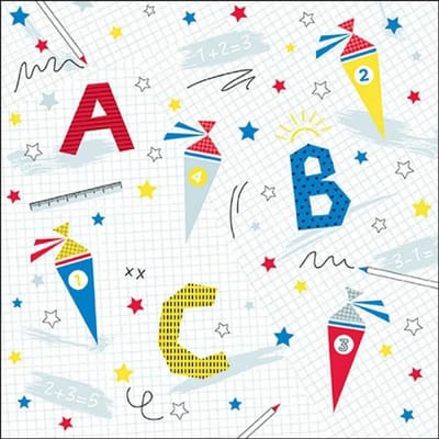Lunch servetten ABC - Ambiente - 33x33 cm