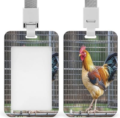 Badgehouder met Koord - Naamkaart Houder - Werk Organisatie - Duurzaam ABS Plastic - 3.5 x 2.2 Inch - Stijl