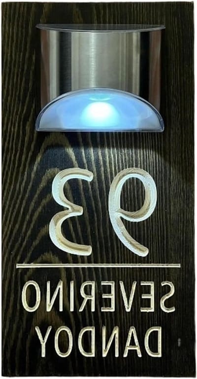 Houten Huisnummer Plaquette - Naambord Deur - Huis Decoratie - Waterdicht Gesneden Ontwerp - 10x10mm - Zwart