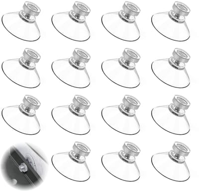 15 Stukken Suction Cups met Draad - Sterke Suction Cups voor Ramen - Transparante Suction Haak Ø 40mm - Ideaal voor Ramen, Auto en Decoratie
