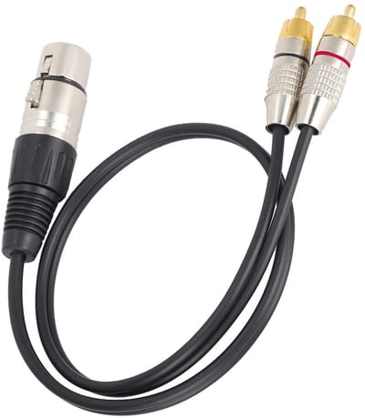 Dailygoods - Female Naar 2 Male Audio Kabel - Y Splitter Kabel - 3 meter - Flexibel - Interconnect Kabel voor Home Theater - Geschikt voor Aud...