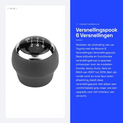 Dailygoods- Versnellingspook Hoes - Pookknop - Versnellingspook Knop - Pookknop Universeel - Schokbestendig - Geschikt voor diverse modellen - Schakelknop