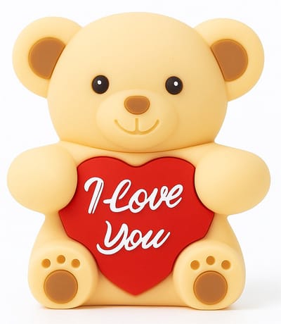 Teddybeer USB Stick 8 GB met hart – I Love You – Romantisch Valentijn, verjaardag of jubileum – gadget voor mannen, vrouwen, vriend of vriendin – beige – Ulticool - Teddy Beer Knuffelbeer Valentijnsdag - Jongen Meisje
