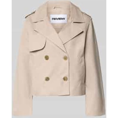 regular fit trenchcoat met omgeslagen kraag