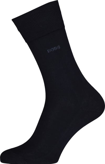 BOSS George uni (1-pack) - herensokken katoen - donkerblauw