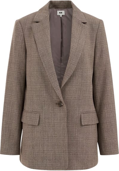 WE Fashion Dames relaxed fit blazer met ruit