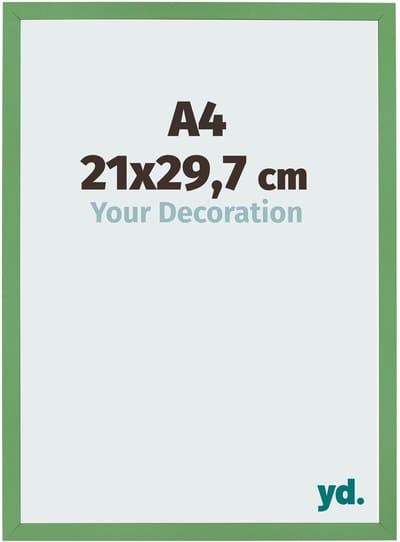 Your Decoration - Fotolijst A4 21x 29,7 cm - MDF - Groen - Bologna