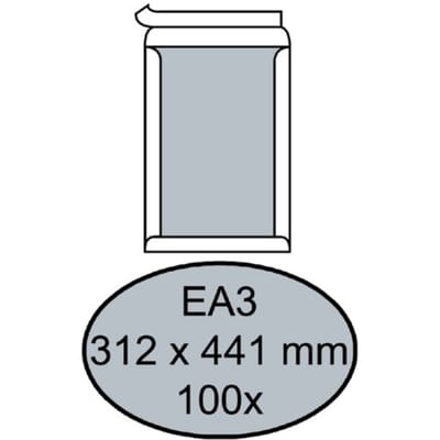 Envelop Quantore bordrug EA3 312x441mm zelfklevend wit 100 stuks