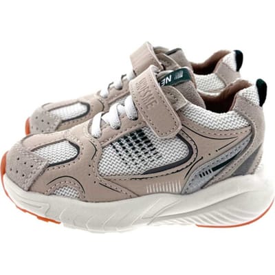 Shoesme Beige Sneakertje - Sneakers Kinderen - Jongens - Beige Green - Microfiber leer - Maat 25