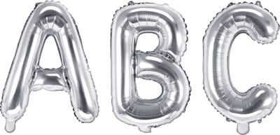 Vegaoo - Zilverkleurige aluminium letter ballon 32cm