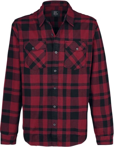 Vintage Industries Austin Shirt Flanellen overhemd rood-zwart XXL Heren