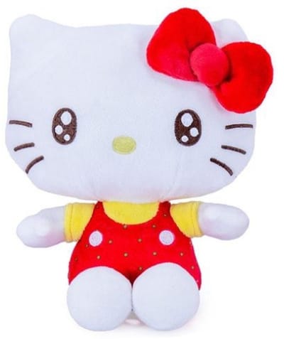 Hello Kitty Aardbei met Geur Pluche Knuffel 20 cm - Speelgoed Knuffels voor Kinderen Jongens Meisjes - Unieke Knuffels met Geur