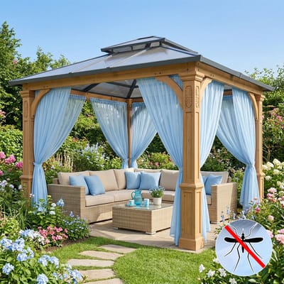 Qelus Lichtgewicht Klamboe Buitengordijn - Vitrages - Op Maat Te Knippen DIY Muggennet - Fijnmazig Vliegengordijn voor Patio - voor Overkapping & Deur - 160cmx213cm - Blauw - 1 Stuk