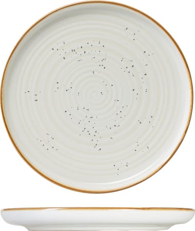Cosy & Trendy Ontbijtbord / Dessertbord Baltic Vanilla – Ø 20 cm – Bevat 1 ontbijtbord / dessertbord – Crèmekleurig aardewerk met unieke textuur – Vaatwasser- en Magnetronbestendig – Stapelbaar