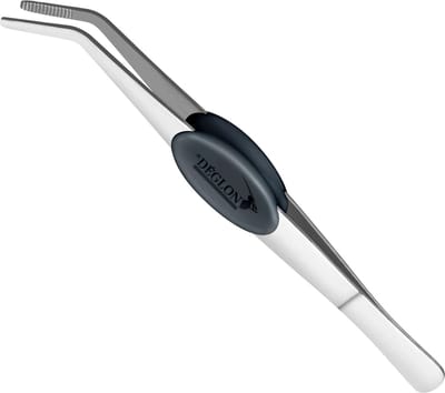 Déglon Precisiepincet – 16 cm – Gebogen – Roestvrij staal – Zwarte kussentjes
