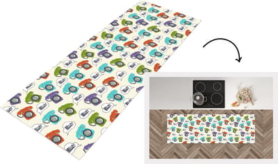 Keukenloper - Loper keuken - Retro - Telefoon - Design - 150x50 cm - Keukenloper vinyl