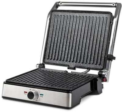 Contactgrill roestvrij staal 2000 Watt | Ideaal voor vlees en groenten