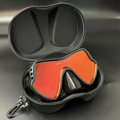 Masque de Snorkeling Supérieur à Verres Miroir pour Adulte Masque de Plongée en Silicone Masque de Plongée Sous-Marine avec Boîte à Fermeture Éclair
